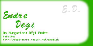 endre degi business card